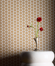 Load image into Gallery viewer, Petite Prints Collection by Milton and King Studio - Petite Prints: Geometrics - Sunburst Wallpaper - Colourway: Golden - Insitu