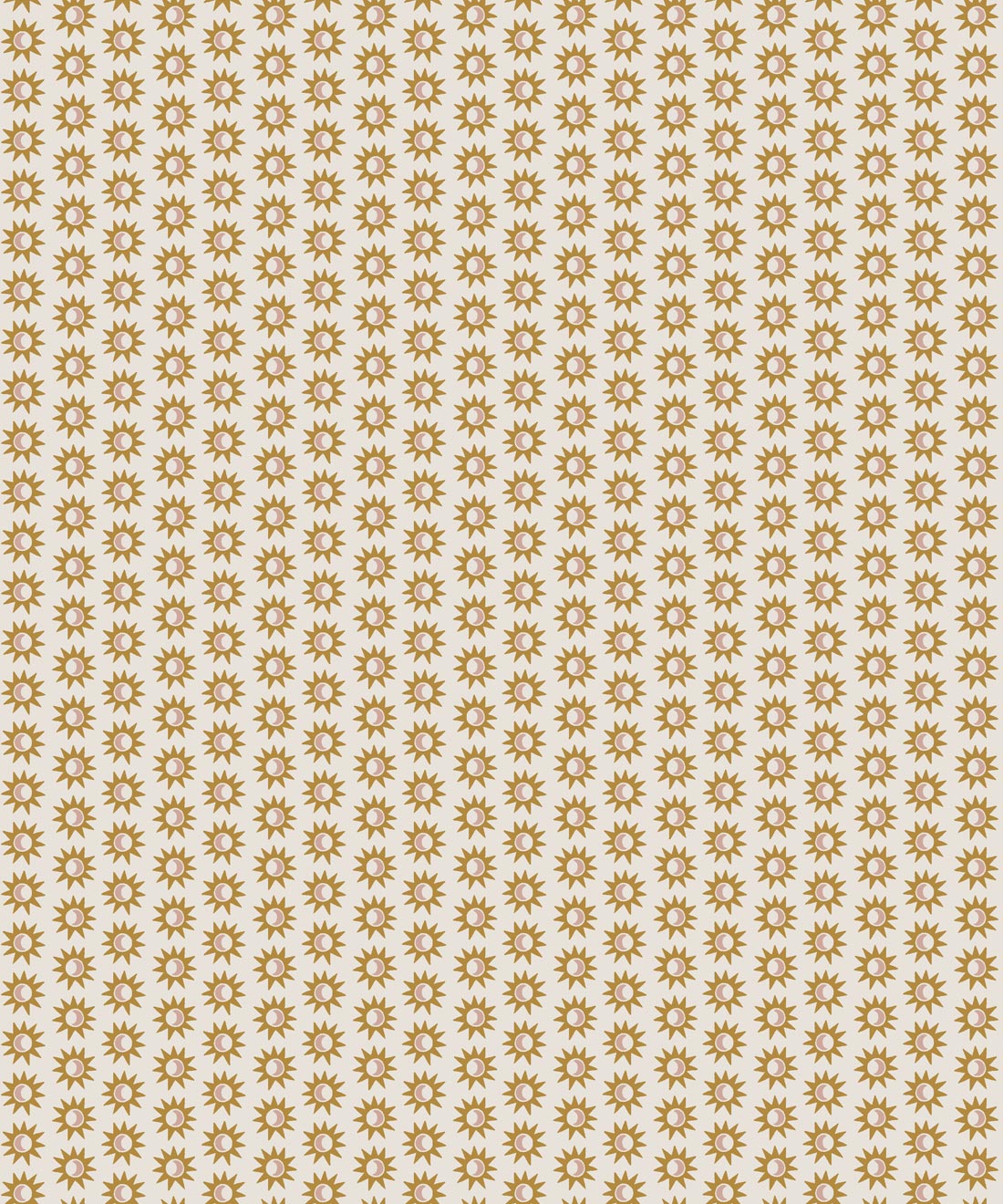 Petite Prints Collection by Milton and King Studio - Petite Prints: Geometrics - Sunburst Wallpaper - Colourway: Golden - Swatch