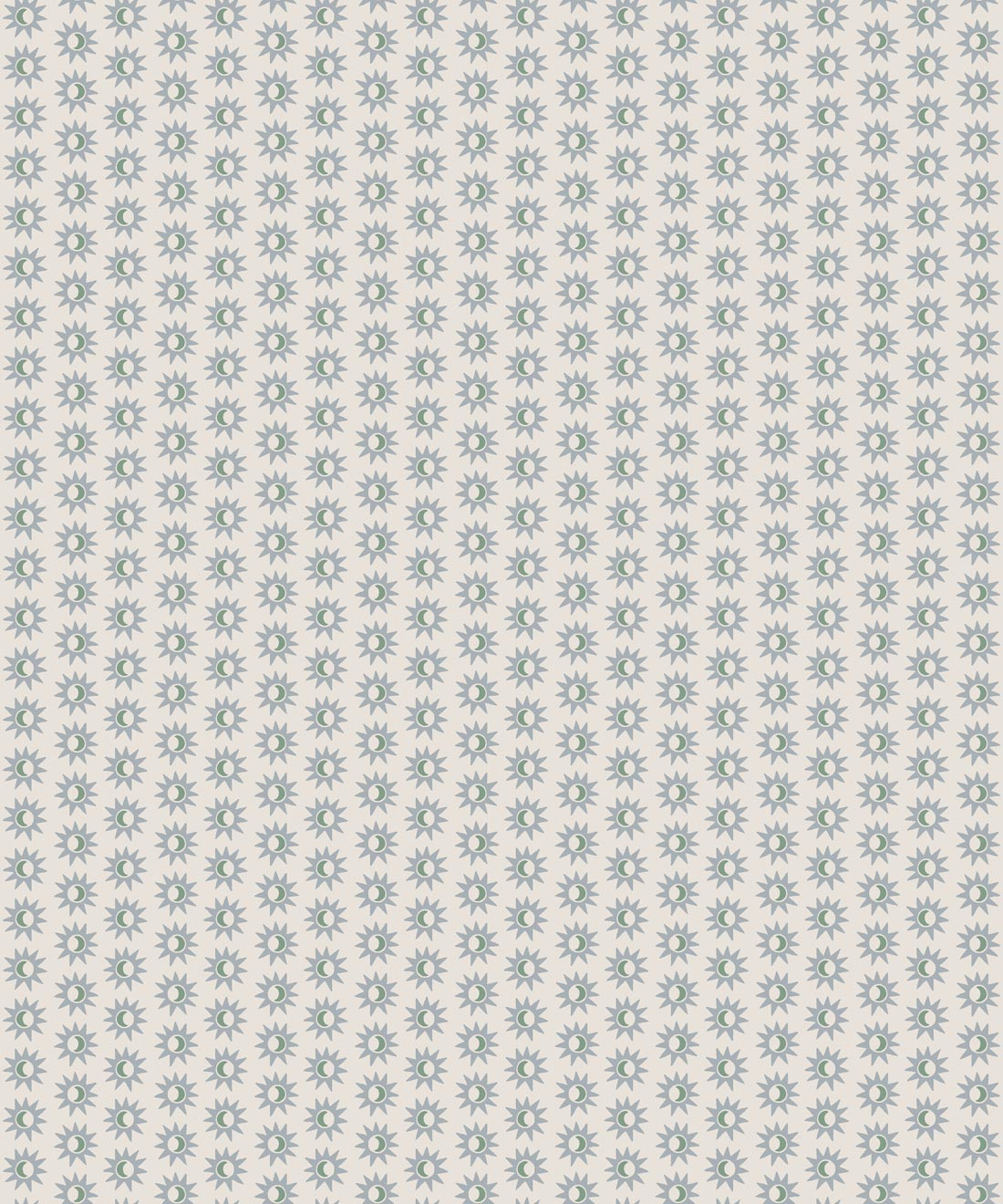 Petite Prints Collection by Milton and King Studio - Petite Prints: Geometrics - Sunburst Wallpaper - Colourway: Moon - Swatch