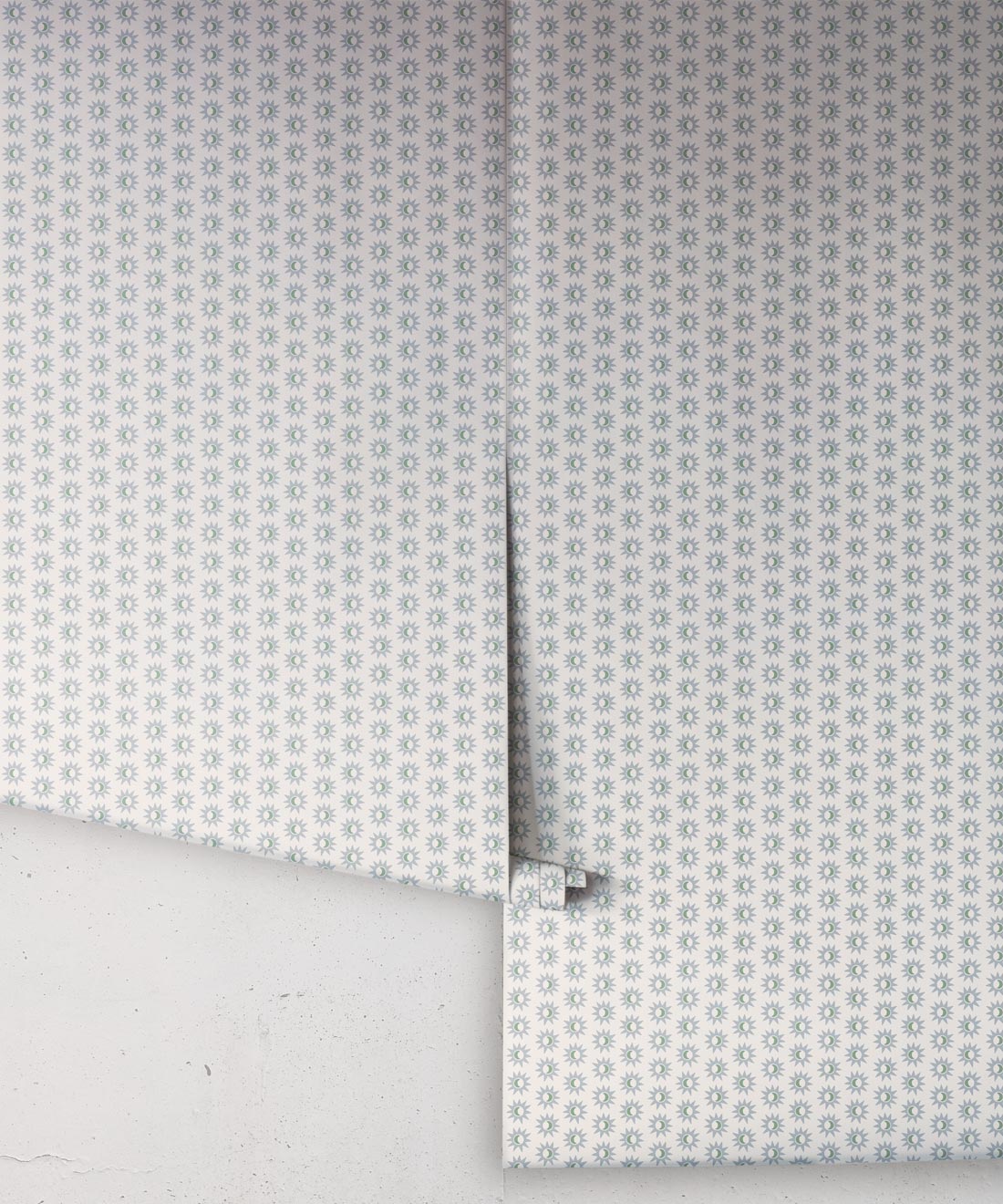 Petite Prints Collection by Milton and King Studio - Petite Prints: Geometrics - Sunburst Wallpaper - Colourway: Moon - Roll