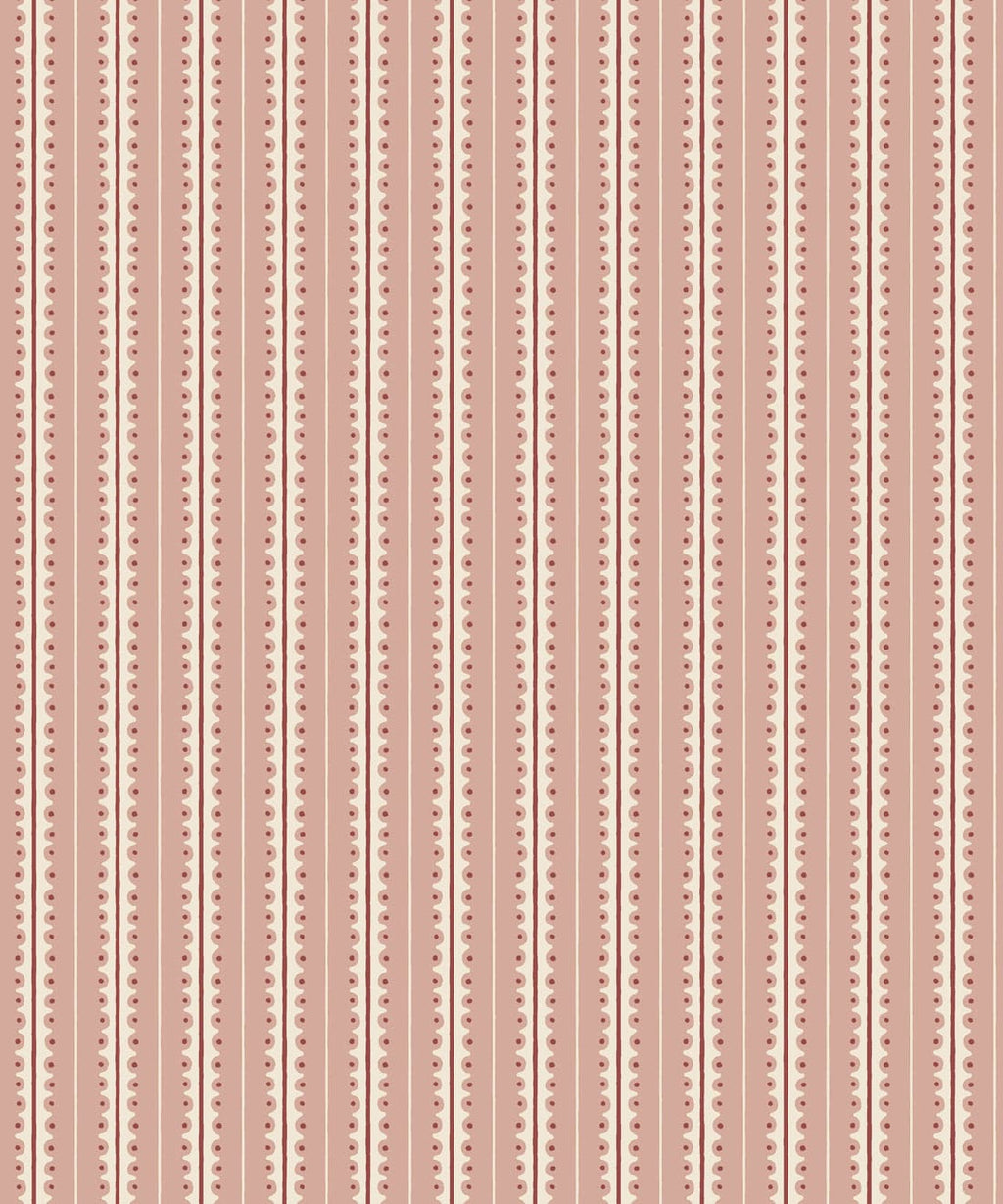 Big Top Wallpaper - Colorway: Blush - Petite Prints - Stripes Collection - Swatch