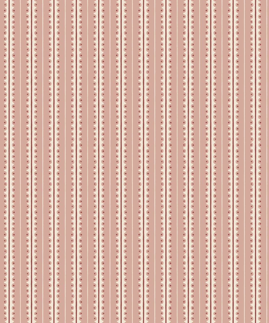 Big Top Wallpaper - Colorway: Blush - Petite Prints - Stripes Collection - Swatch