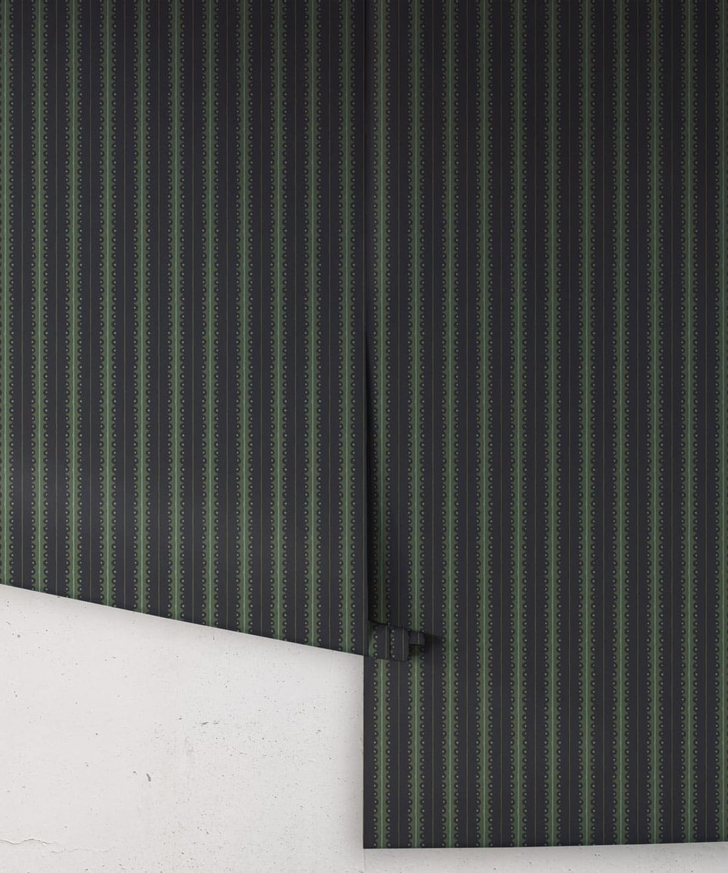 Big Top Wallpaper - Colorway: Indigo - Petite Prints - Stripes Collection - Roll