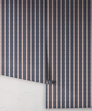 Load image into Gallery viewer, Big Top Wallpaper - Colorway: Navy - Petite Prints - Stripes Collection - Roll