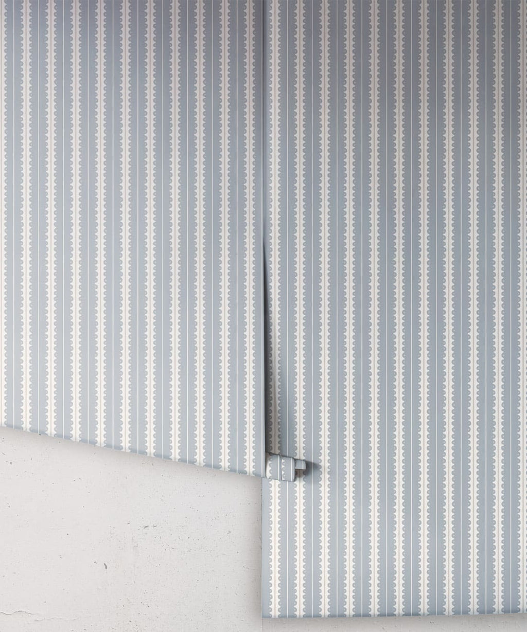 Big Top Wallpaper - Colorway: Periwinkle - Petite Prints - Stripes Collection - Roll