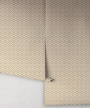 Load image into Gallery viewer, Dew Wallpaper - Colorway: Gold - Petite Prints - Stripes Collection - Roll