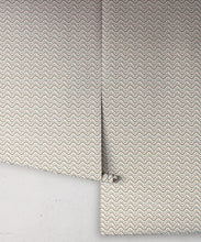 Load image into Gallery viewer, Dew Wallpaper - Colorway: Teal - Petite Prints - Stripes Collection - Roll