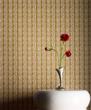 Load image into Gallery viewer, Nomad Wallpaper - Colorway: Ochre - Petite Prints - Stripes Collection - Insitu