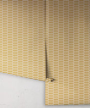 Load image into Gallery viewer, Rail Wallpaper - Colorway: Golden - Petite Prints - Stripes Collection - Roll