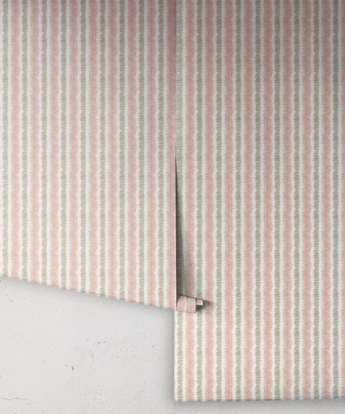 Stitch Wallpaper - Colorway: Blush - Petite Prints - Stripes Collection - Roll