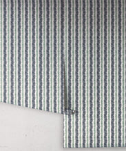 Load image into Gallery viewer, Stitch Wallpaper - Colorway: Indigo - Petite Prints - Stripes Collection - Roll