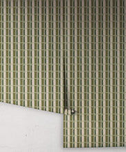 Load image into Gallery viewer, Twill Wallpaper - Colorway: Moss - Petite Prints - Stripes Collection - Roll