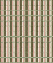 Load image into Gallery viewer, Twill Wallpaper - Colorway: Olive - Petite Prints - Stripes Collection - Swatch