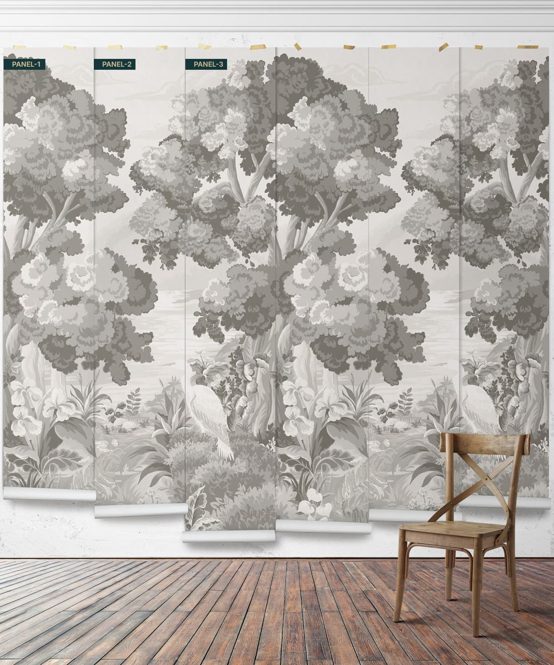 The Glenn Mural - Colorway: Mist - Fable Collection by M&K Studios - Panel