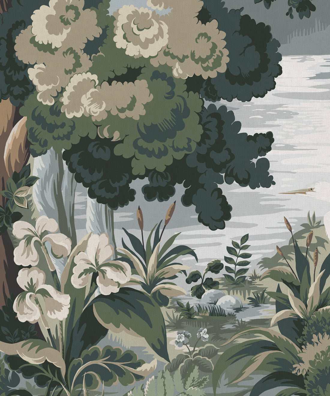The Glenn Mural - Colorway: Periwinkle - Fable Collection by M&K Studios - Swatch
