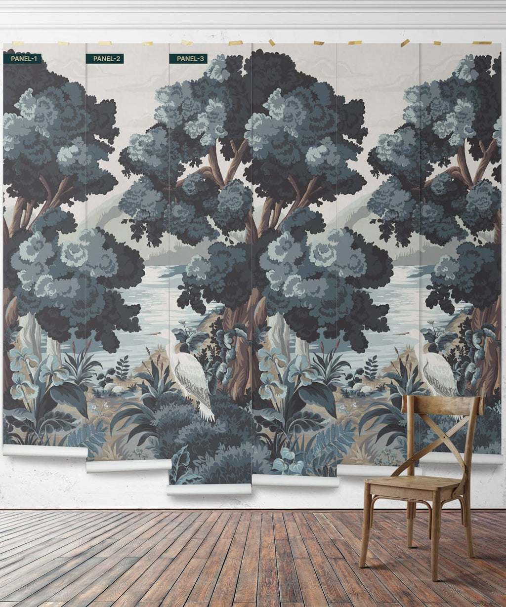 The Glenn Mural - Colorway: Winter - Fable Collection by M&K Studios - Panel