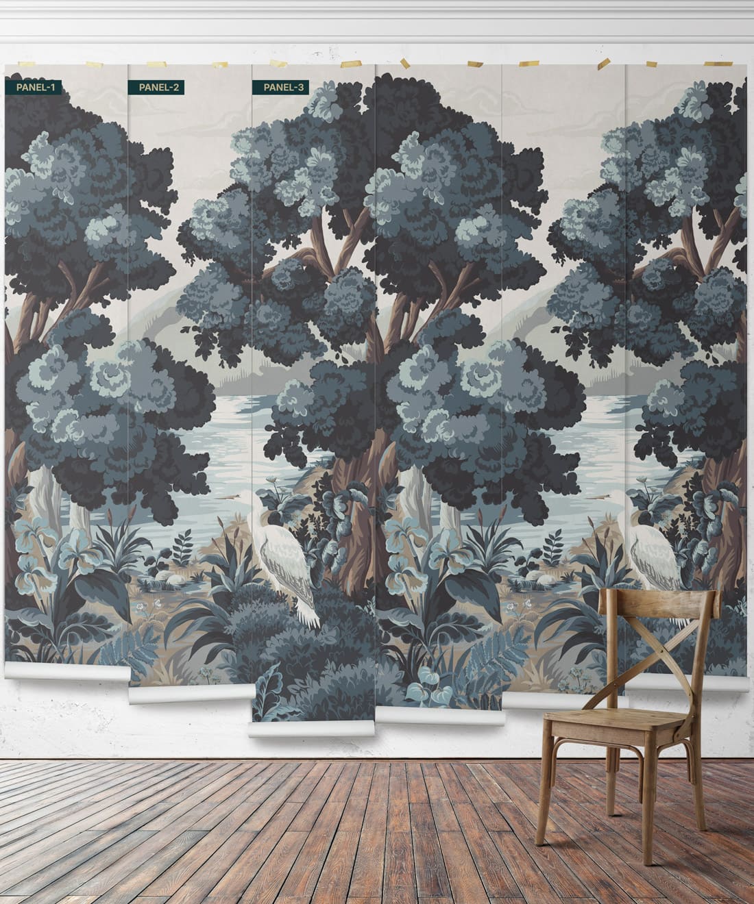 The Glenn Mural - Colorway: Winter - Fable Collection by M&K Studios - Panel