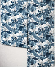 Load image into Gallery viewer, Horse Chestnut Wallpaper - Colourway: Indigo - Roll