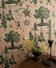 Load image into Gallery viewer, Dragon Realm Wallpaper - Colorway: Blush - Fable Collection by M&amp;K Studios - Insitu