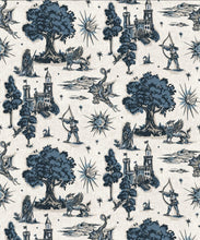 Load image into Gallery viewer, Dragon Realm Wallpaper- Colorway: Delft - Fable Collection by M&amp;K Studios - Swatch