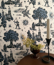 Load image into Gallery viewer, Dragon Realm Wallpaper - Colorway: Delft - Fable Collection by M&amp;K Studios - Insitu
