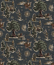 Load image into Gallery viewer, Dragon Realm Wallpaper- Colorway: Indigo - Fable Collection by M&amp;K Studios - Swatch