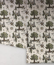 Load image into Gallery viewer, Dragon Realm Wallpaper - Colorway: Sage - Fable Collection by M&amp;K Studios - Roll