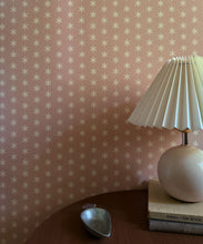 Load image into Gallery viewer, Tudor Star Wallpaper - Colorway: Blush - Fable Collection by M&amp;K Studios - Insitu