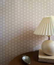 Load image into Gallery viewer, Tudor Star Wallpaper - Colorway: Linen - Fable Collection by M&amp;K Studios - Insitu