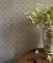 Load image into Gallery viewer, Shellyn Wallpaper - Colorway: Stone - Fable Collection by M&amp;K Studios - Insitu