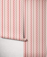 Load image into Gallery viewer, Topsy-Turvey Wallpaper - Colourway: Blush - Insitu