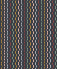 Load image into Gallery viewer, Topsy-Turvey Wallpaper - Colourway: Night Rainbow - Swatch