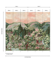 Load image into Gallery viewer, Impasto Meadows Mural - Colourway: Dusky - Panel Diagram