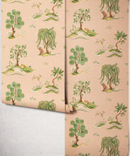 Load image into Gallery viewer, Willow Wood Wallpaper - Colourway: Rose - Roll