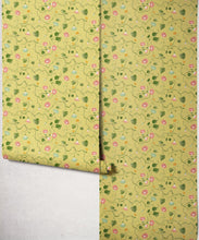 Load image into Gallery viewer, Moonflower Wallpaper - Colourway: Chartreuse - Roll