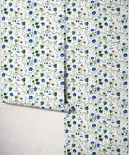 Load image into Gallery viewer, Moonflower Wallpaper - Colourway: Cobalt - Roll