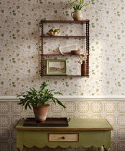 Load image into Gallery viewer, Moonflower Wallpaper - Colourway: Sage - Insitu