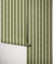 Load image into Gallery viewer, Palette Stripe Wallpaper - Colourway: Olive - Roll