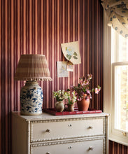 Load image into Gallery viewer, Palette Stripe Wallpaper - Colourway: Plum - Insitu