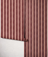 Load image into Gallery viewer, Palette Stripe Wallpaper - Colourway: Plum - Roll