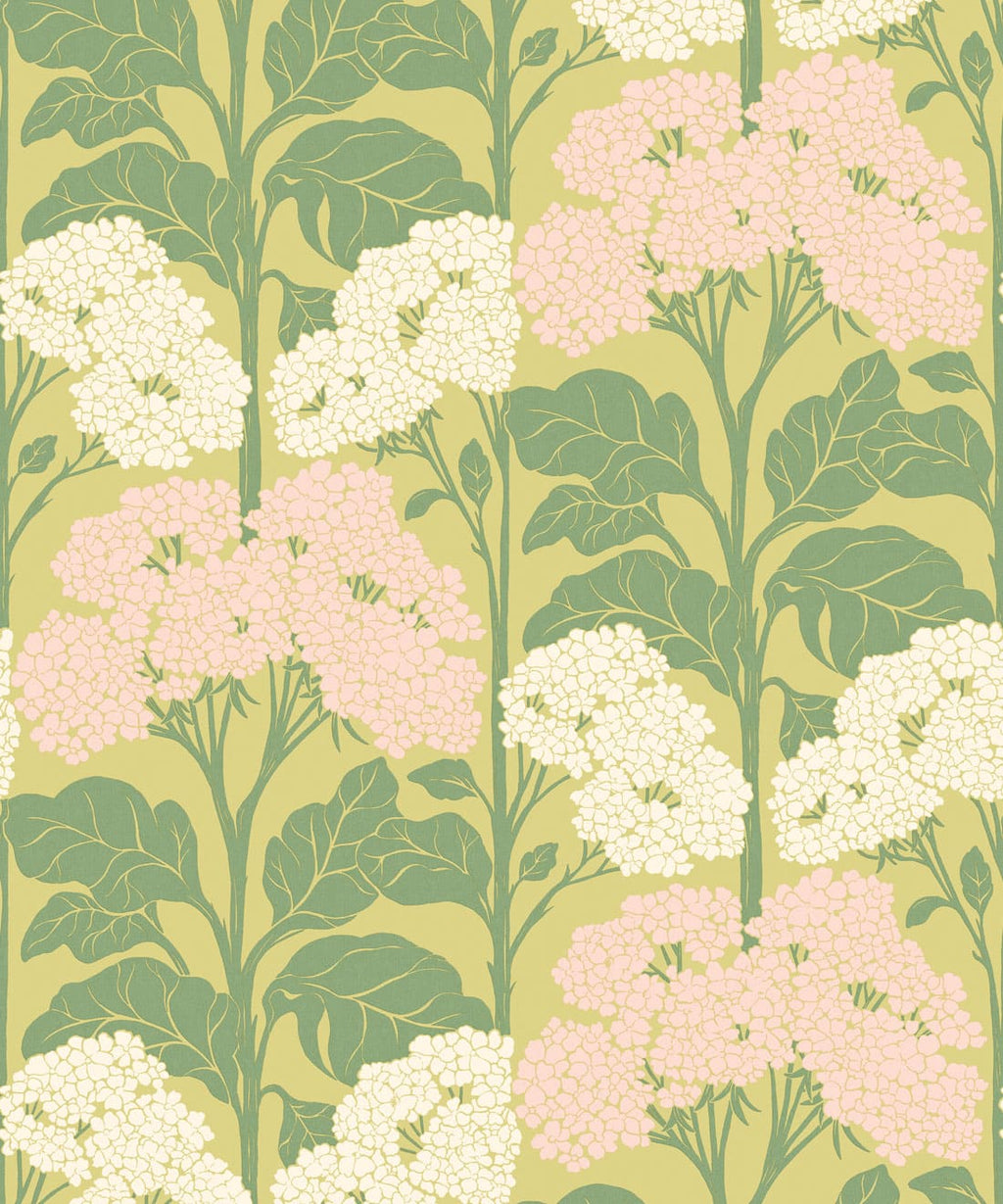 Cow Parsley Wallpaper - Colourway: Chartreuse - Swatch