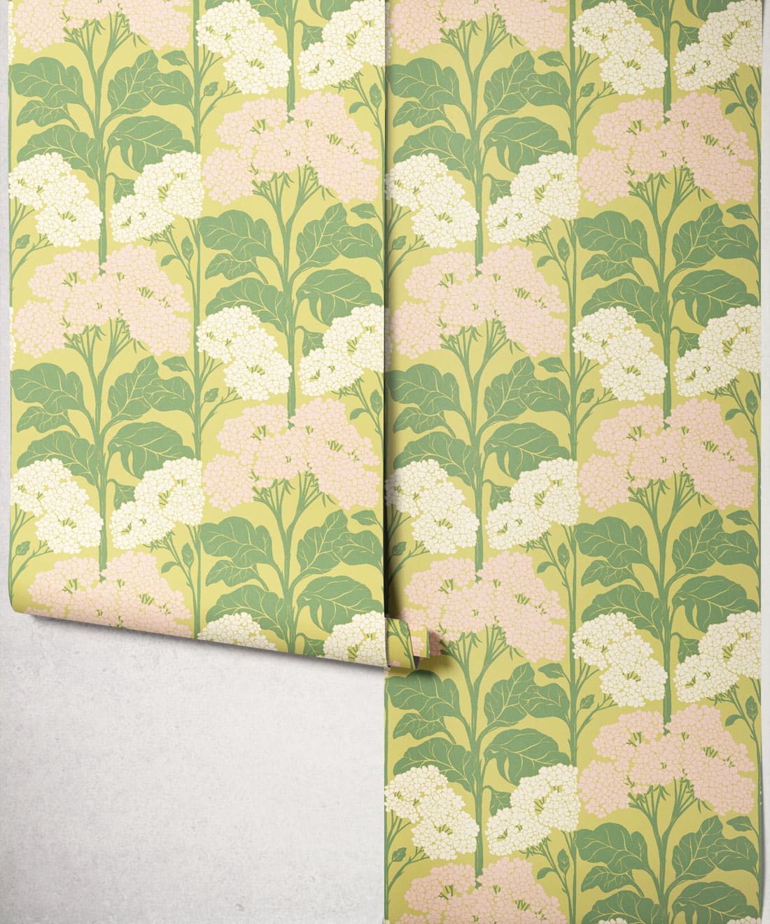 Cow Parsley Wallpaper - Colourway: Chartreuse - Roll