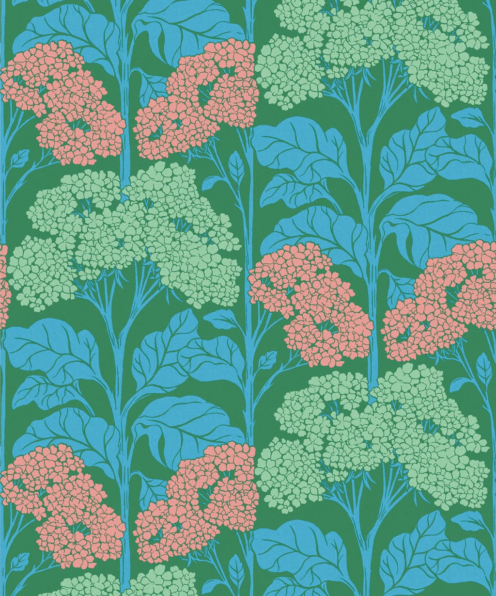 Cow Parsley Wallpaper - Colourway: Emerald - Swatch