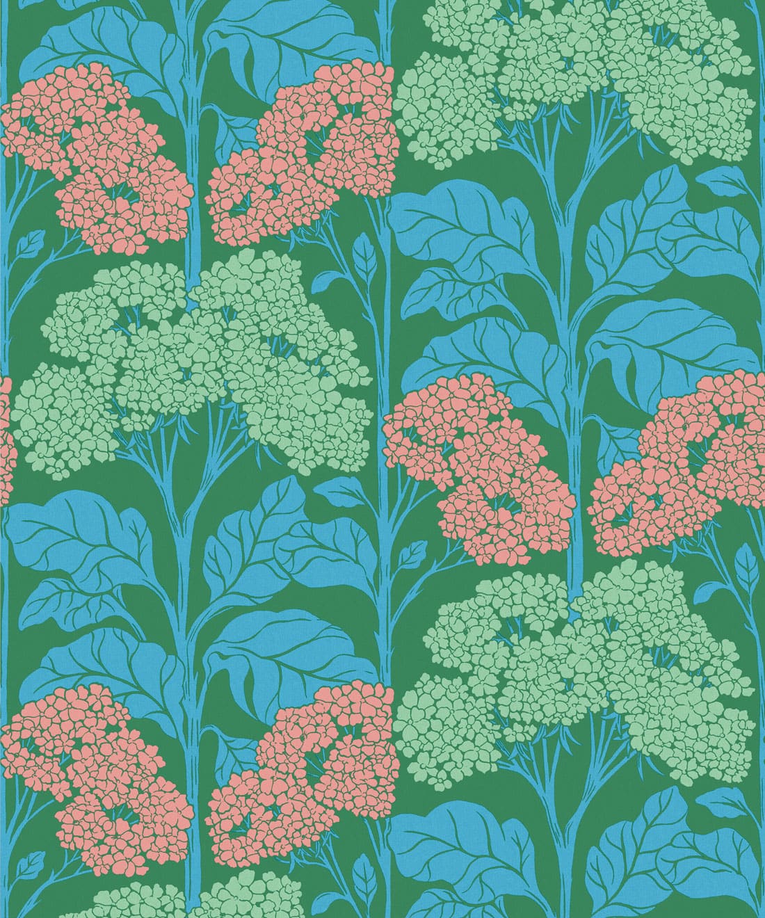 Cow Parsley Wallpaper - Colourway: Emerald - Swatch