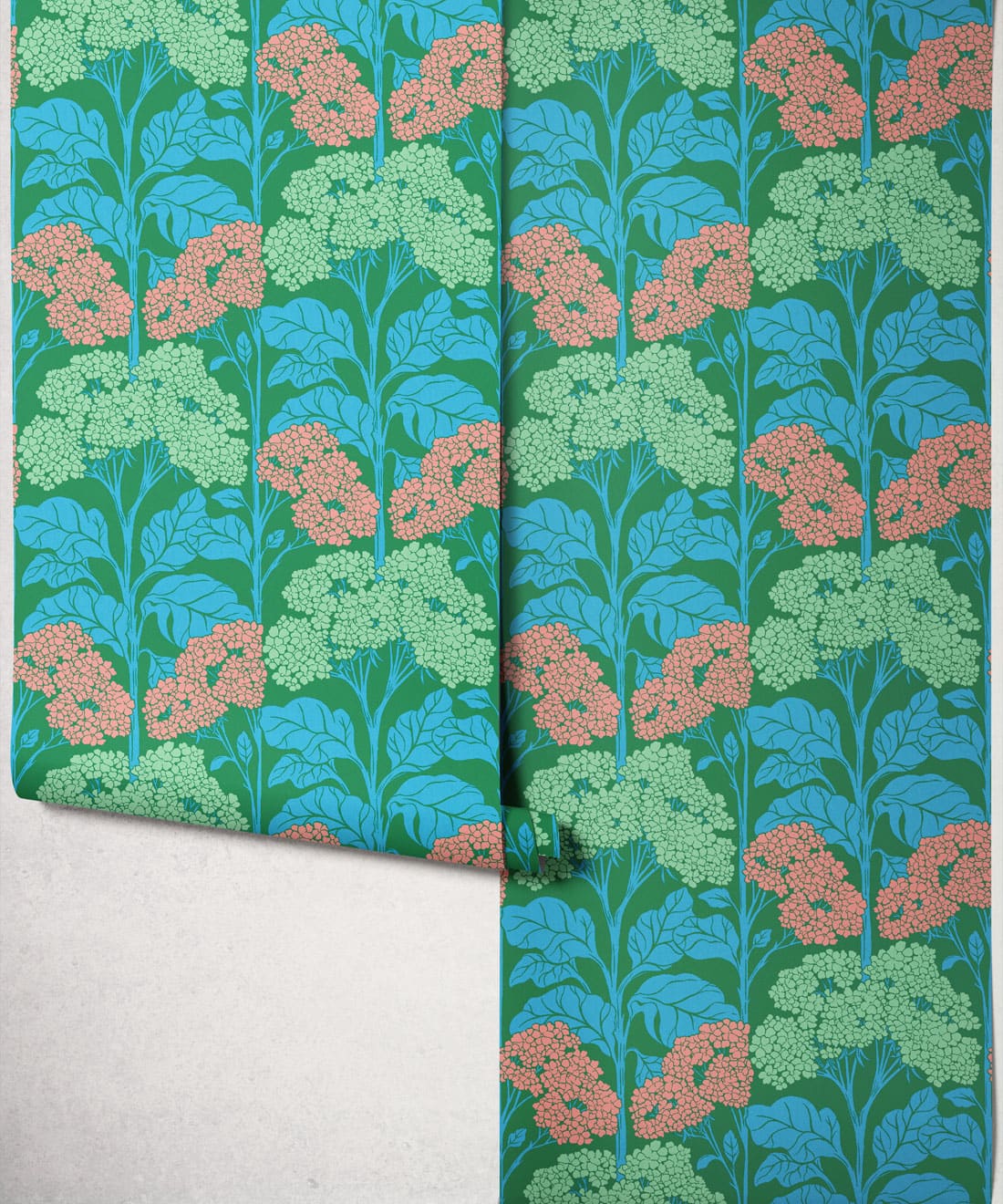 Cow Parsley Wallpaper - Colourway: Emerald - Roll