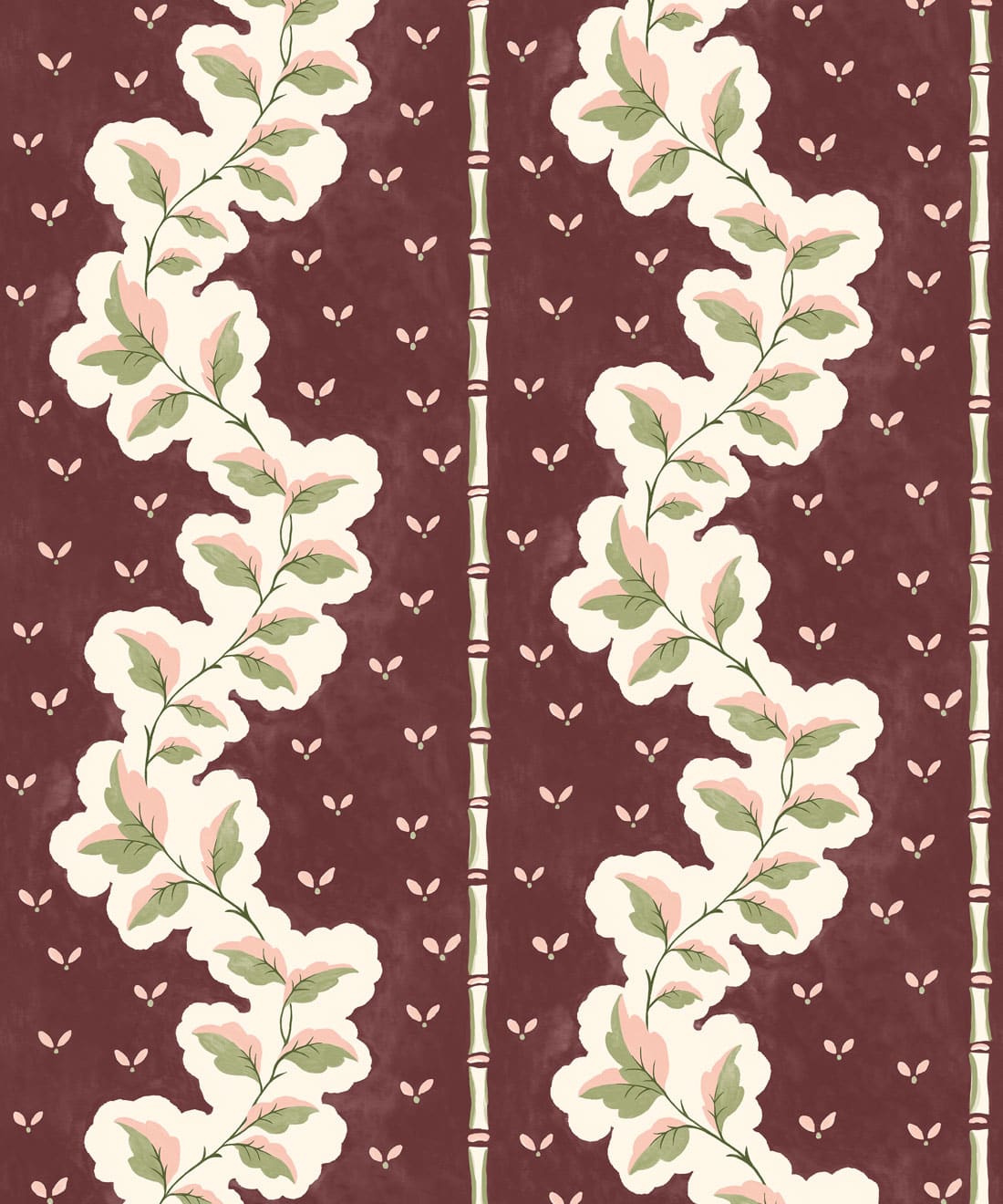 Silk Road Wallpaper - Colourway: Plum - Swatch