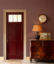 Load image into Gallery viewer, Rosette Wallpaper - Colourway: Plum - Insitu