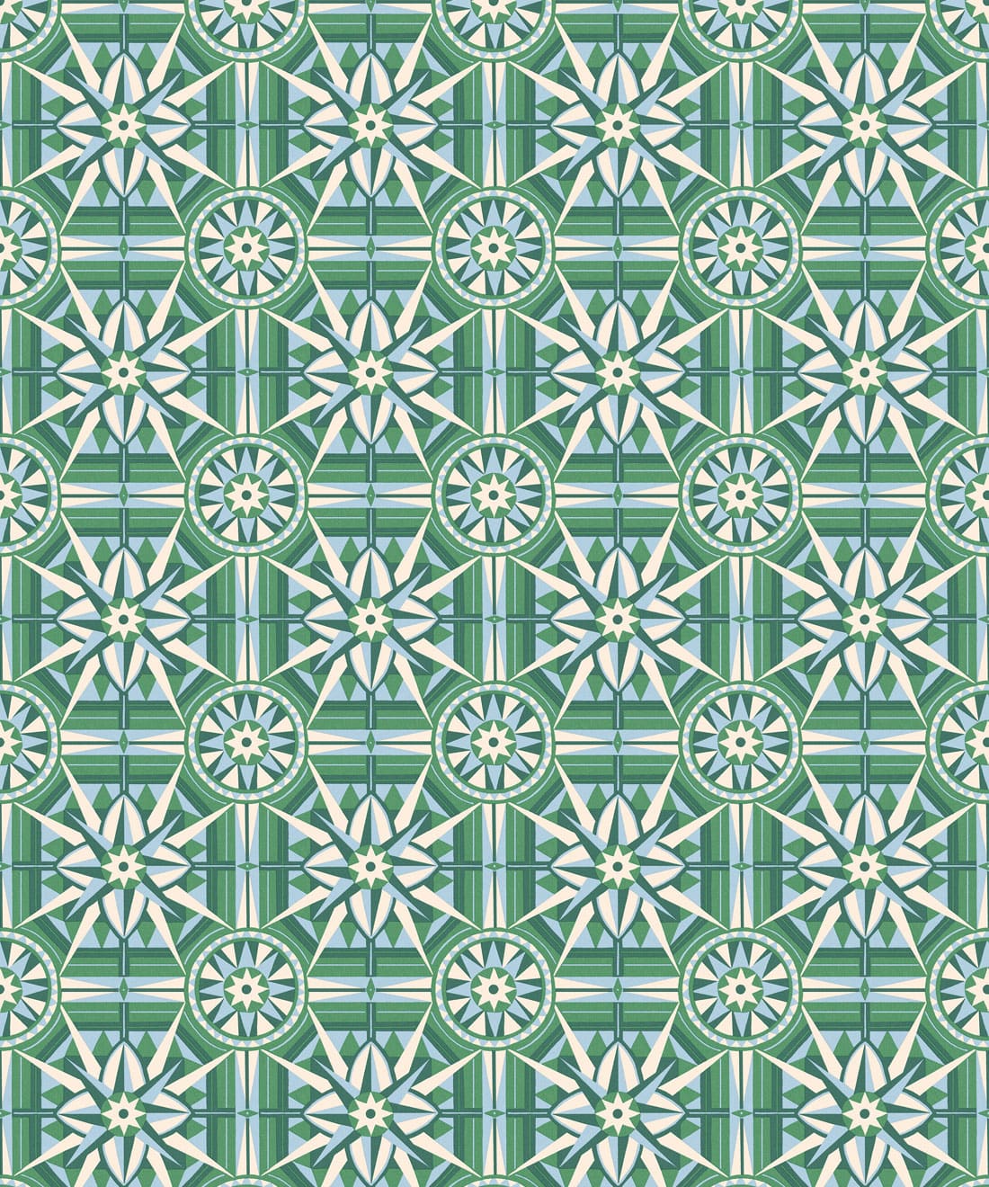 Sundial Wallpaper - Colourway: Emerald  - Swatch