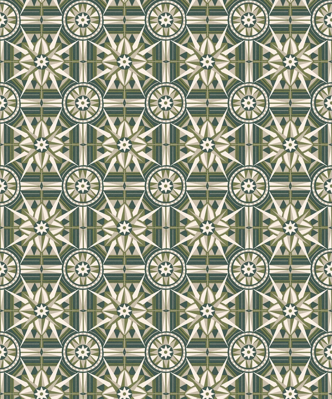 Sundial Wallpaper - Colourway: Olive - Swatch
