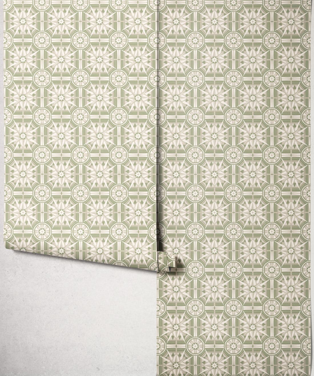 Sundial Wallpaper - Colourway: Sage - Roll